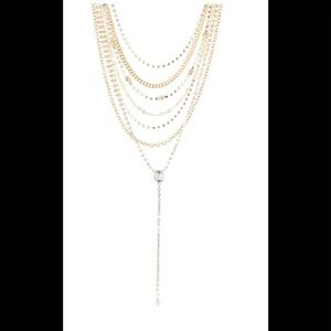 Rhinestone 7-Row Layered Y-Drop Necklace
CRISTABEL